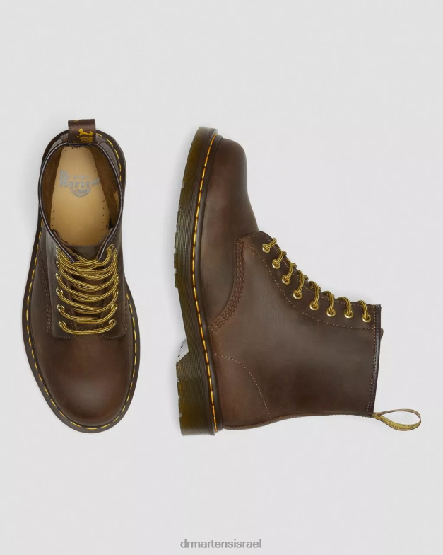 מגפי שרוכים מעור סוס מטורף 1460 Dr. Martens סוס חום מטורף הַנעָלָה N8BB822