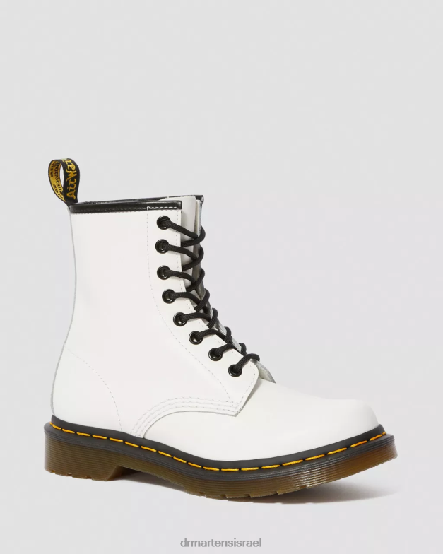 מגפי שרוכים מעור חלק 1460 Dr. Martens לבן חלק הַנעָלָה N8BB823