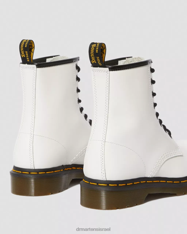 מגפי שרוכים מעור חלק 1460 Dr. Martens לבן חלק הַנעָלָה N8BB823