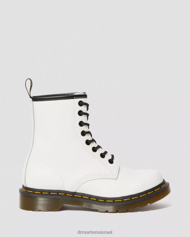 מגפי שרוכים מעור חלק 1460 Dr. Martens לבן חלק הַנעָלָה N8BB823