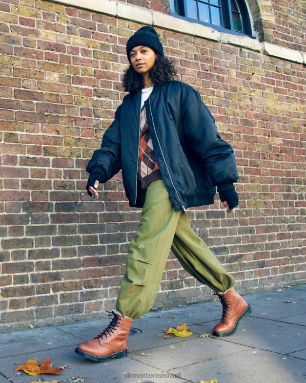 מגפי עור מצופים פרווה מלאכותית 1460 סרינה Dr. Martens מפרפר שיזוף הַנעָלָה N8BB825