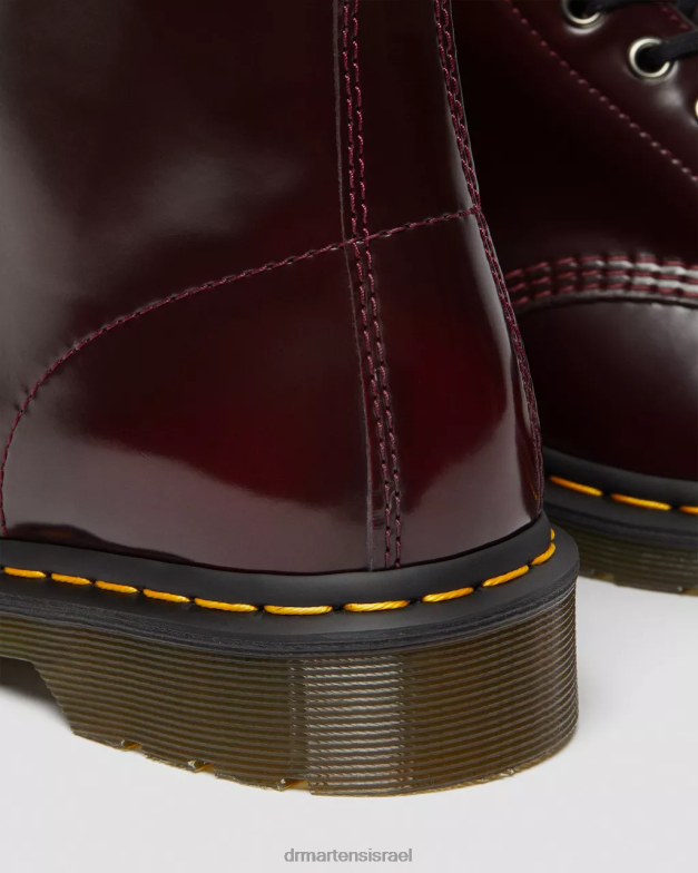 מגפי שרוכים טבעוניים 1460 Dr. Martens דובדבן אדום אוקספורד לשפשף הַנעָלָה N8BB828