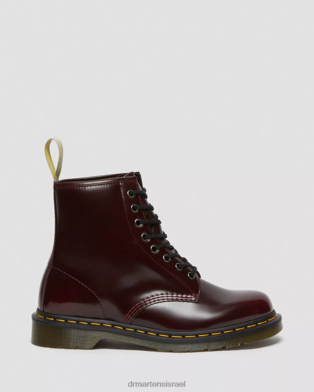 מגפי שרוכים טבעוניים 1460 Dr. Martens דובדבן אדום אוקספורד לשפשף הַנעָלָה N8BB828
