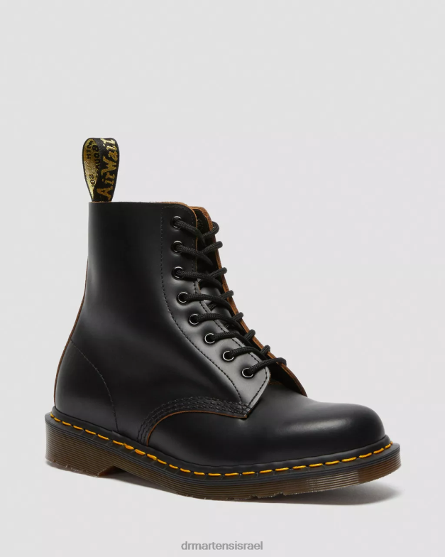 וינטג' 1460 תוצרת אנגליה מגפי שרוכים Dr. Martens קווילון שחור הַנעָלָה N8BB829