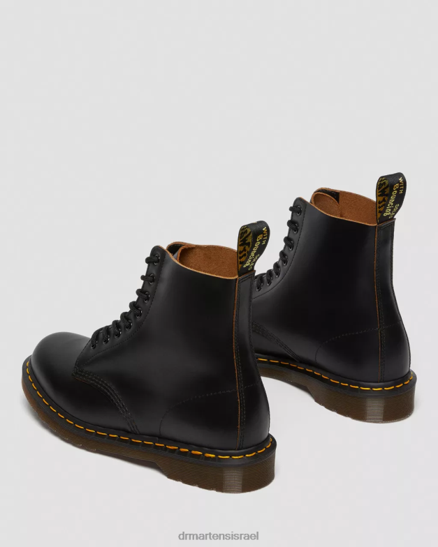 וינטג' 1460 תוצרת אנגליה מגפי שרוכים Dr. Martens קווילון שחור הַנעָלָה N8BB829