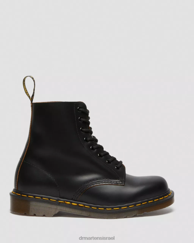 וינטג' 1460 תוצרת אנגליה מגפי שרוכים Dr. Martens קווילון שחור הַנעָלָה N8BB829