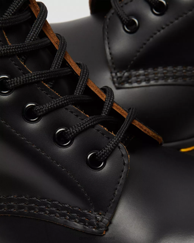 וינטג' 1460 תוצרת אנגליה מגפי שרוכים Dr. Martens קווילון שחור הַנעָלָה N8BB829