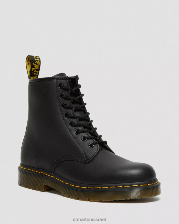מגפי שרוכים מעור 1460 עמידים בהחלקה Dr. Martens דגן מלא תעשייתי שחור הַנעָלָה N8BB8386