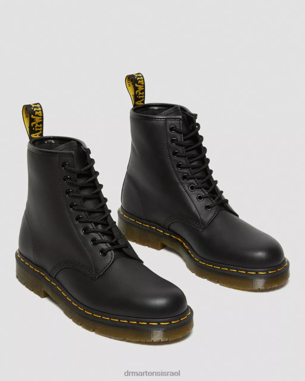 מגפי שרוכים מעור 1460 עמידים בהחלקה Dr. Martens דגן מלא תעשייתי שחור הַנעָלָה N8BB8386