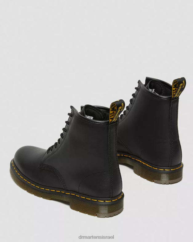 מגפי שרוכים מעור 1460 עמידים בהחלקה Dr. Martens דגן מלא תעשייתי שחור הַנעָלָה N8BB8386