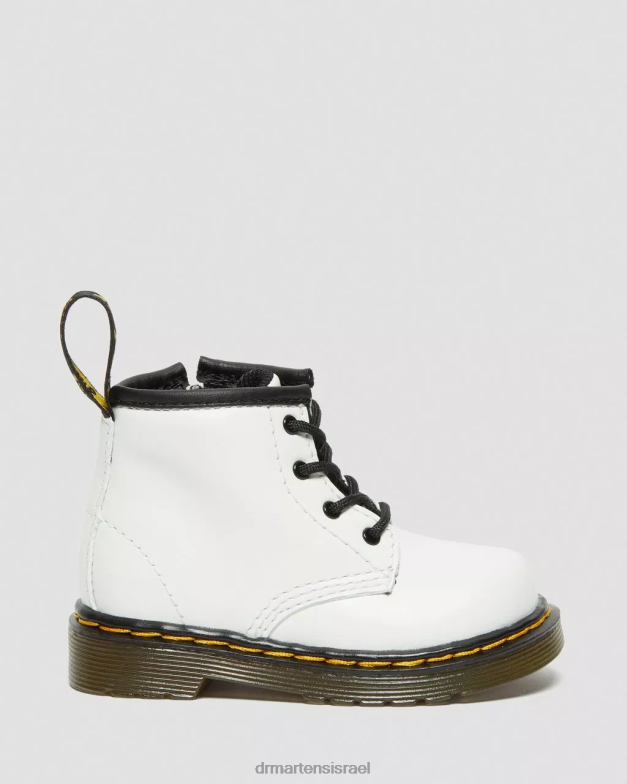 מגפי שרוכים מעור תינוקות 1460 Dr. Martens רומאריו לבן הַנעָלָה N8BB8393