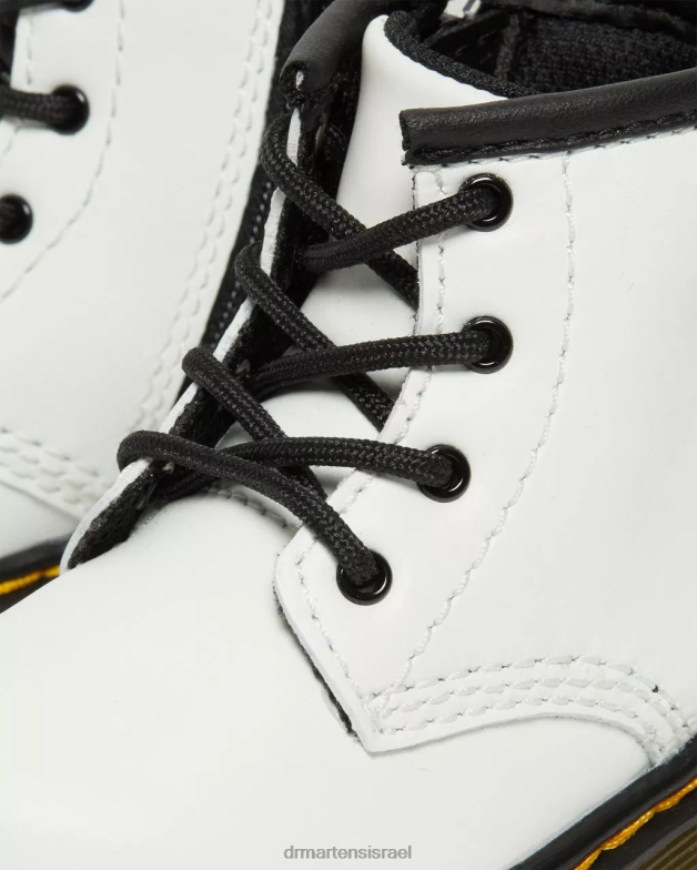 מגפי שרוכים מעור תינוקות 1460 Dr. Martens רומאריו לבן הַנעָלָה N8BB8393