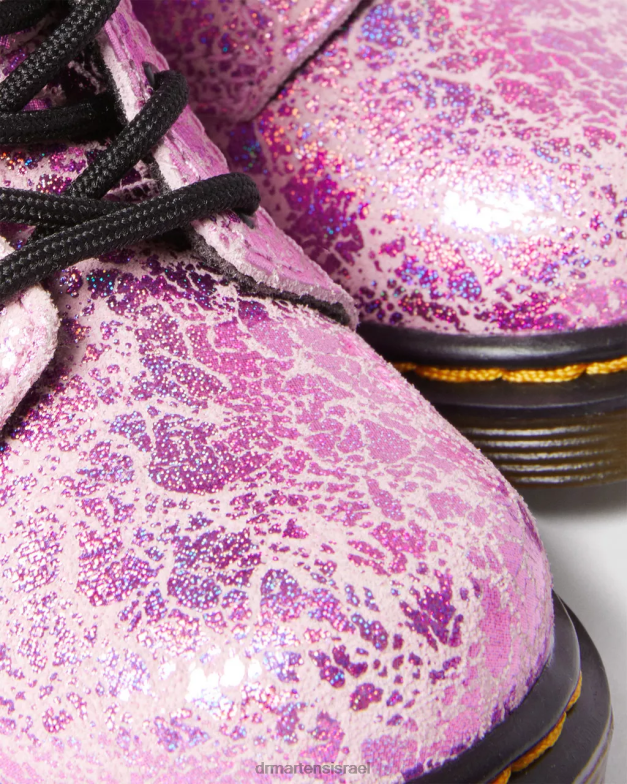מגפי שרוכים מתכתיים 1460 לתינוקות Dr. Martens קרינקל דיסקו ורוד הַנעָלָה N8BB8398