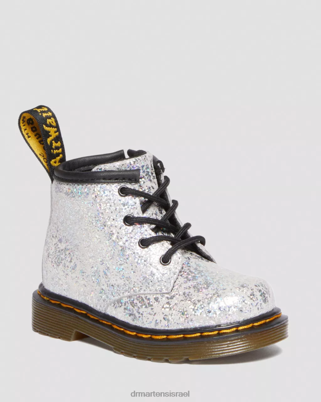 מגפי שרוכים מתכתיים 1460 לתינוקות Dr. Martens קרינקל דיסקו מטאלי אפור הַנעָלָה N8BB8399