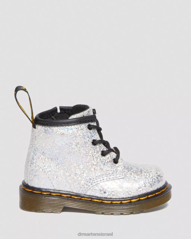 מגפי שרוכים מתכתיים 1460 לתינוקות Dr. Martens קרינקל דיסקו מטאלי אפור הַנעָלָה N8BB8399