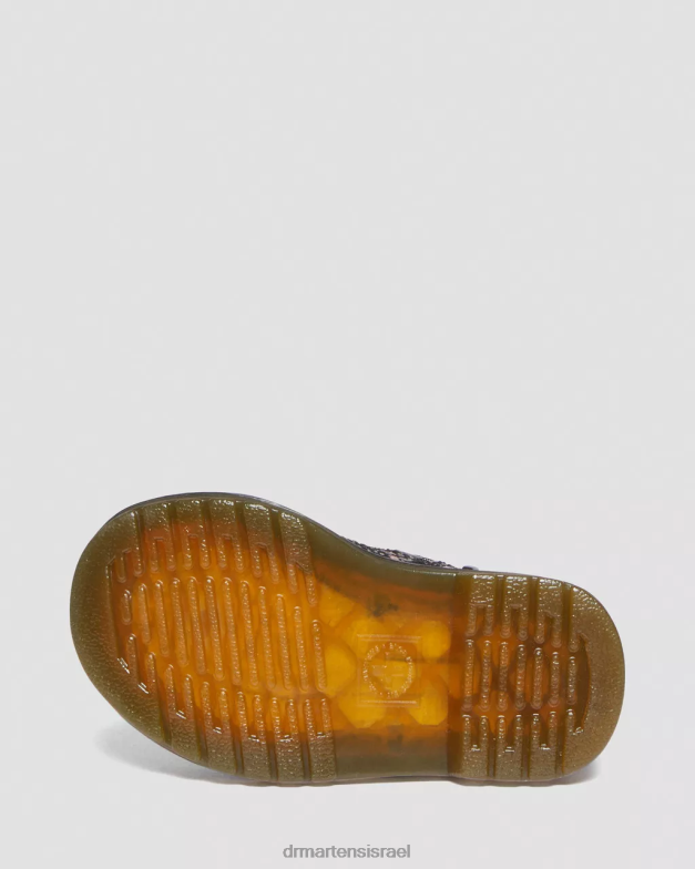 מגפי שרוכים מתכתיים 1460 לתינוקות Dr. Martens קמט דיסקו שחור הַנעָלָה N8BB8400