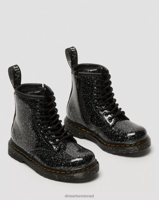 מגפי שרוכים נצנצים לפעוטות 1460 Dr. Martens נצנצים קוסמיים שחורים הַנעָלָה N8BB8403