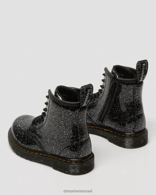 מגפי שרוכים נצנצים לפעוטות 1460 Dr. Martens נצנצים קוסמיים שחורים הַנעָלָה N8BB8403