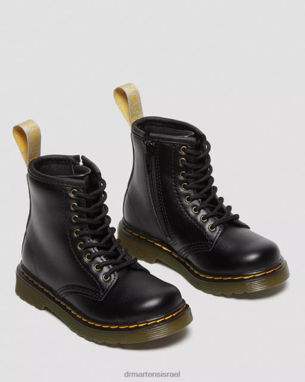 מגפי שרוכים לפעוט טבעוני 1460 Dr. Martens שָׁחוֹר הַנעָלָה N8BB8406