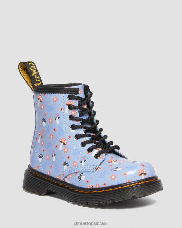 מגפי שרוכים בפטנט 1460 לפעוטות Dr. Martens זן כחול לוצידו ומנורת פטנטים הַנעָלָה N8BB8412