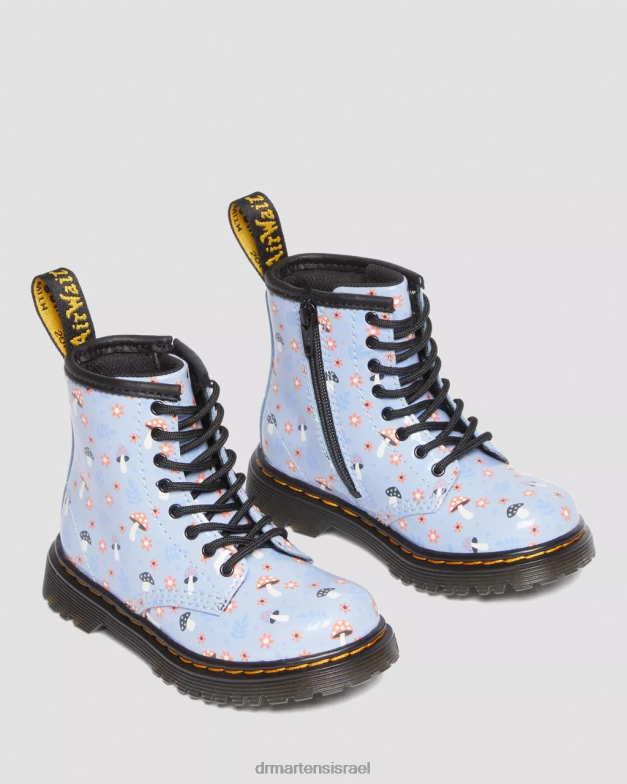 מגפי שרוכים בפטנט 1460 לפעוטות Dr. Martens זן כחול לוצידו ומנורת פטנטים הַנעָלָה N8BB8412