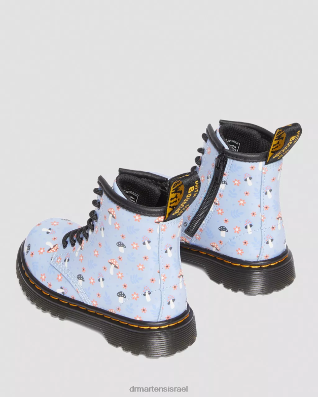 מגפי שרוכים בפטנט 1460 לפעוטות Dr. Martens זן כחול לוצידו ומנורת פטנטים הַנעָלָה N8BB8412