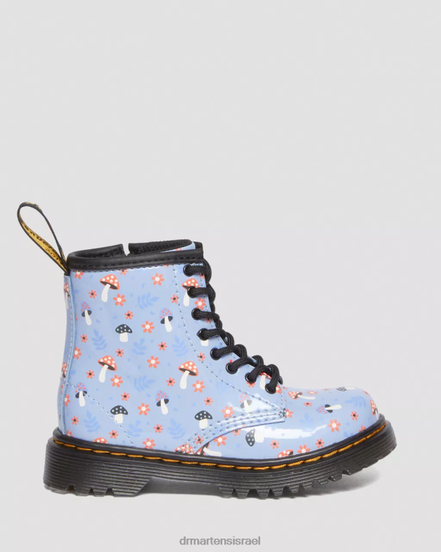 מגפי שרוכים בפטנט 1460 לפעוטות Dr. Martens זן כחול לוצידו ומנורת פטנטים הַנעָלָה N8BB8412