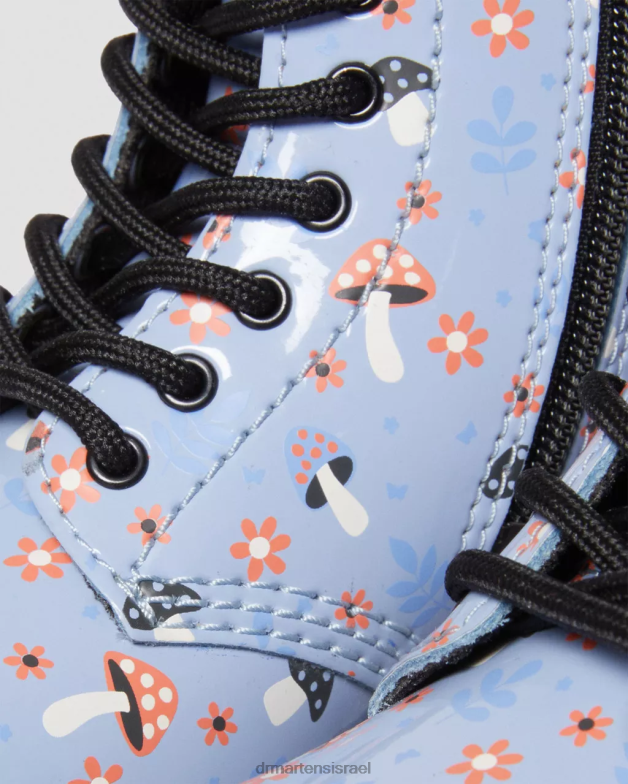 מגפי שרוכים בפטנט 1460 לפעוטות Dr. Martens זן כחול לוצידו ומנורת פטנטים הַנעָלָה N8BB8412