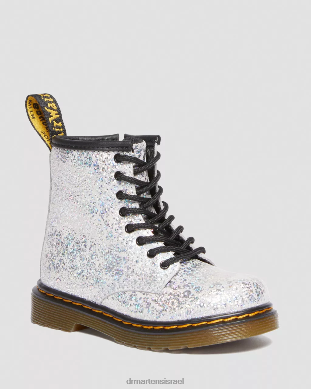 מגפי שרוכים מתכתיים לפעוט 1460 Dr. Martens קרינקל דיסקו מטאלי אפור הַנעָלָה N8BB8417