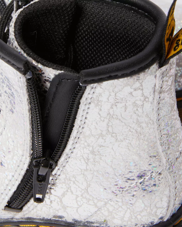 מגפי שרוכים מתכתיים לפעוט 1460 Dr. Martens קרינקל דיסקו מטאלי אפור הַנעָלָה N8BB8417