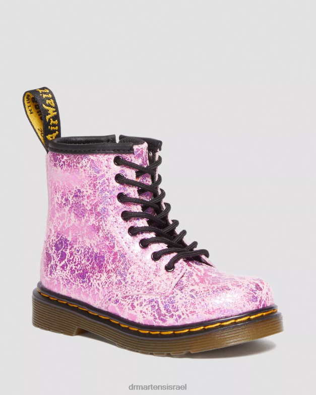 מגפי שרוכים מתכתיים לפעוט 1460 Dr. Martens קרינקל דיסקו ורוד הַנעָלָה N8BB8418
