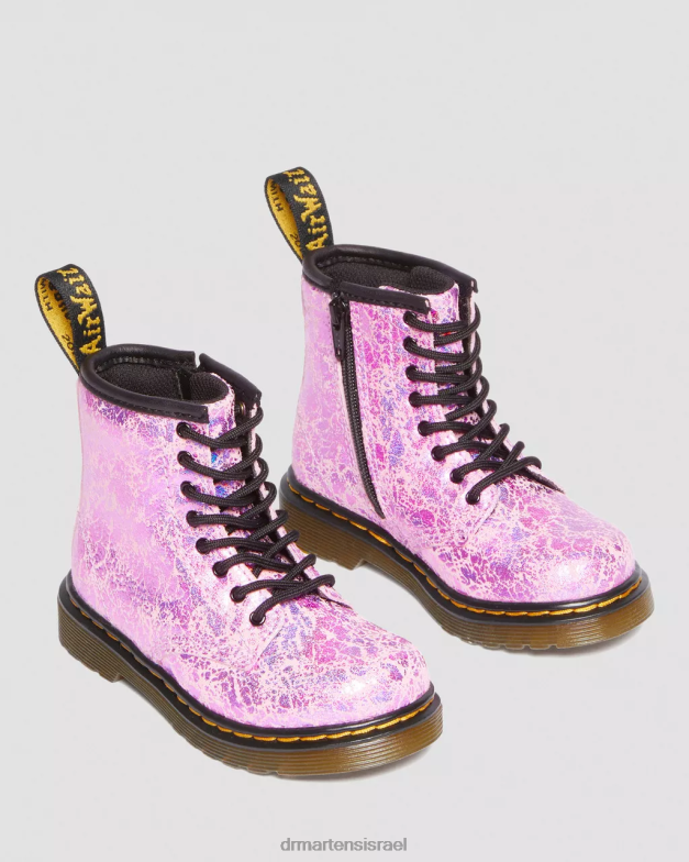 מגפי שרוכים מתכתיים לפעוט 1460 Dr. Martens קרינקל דיסקו ורוד הַנעָלָה N8BB8418