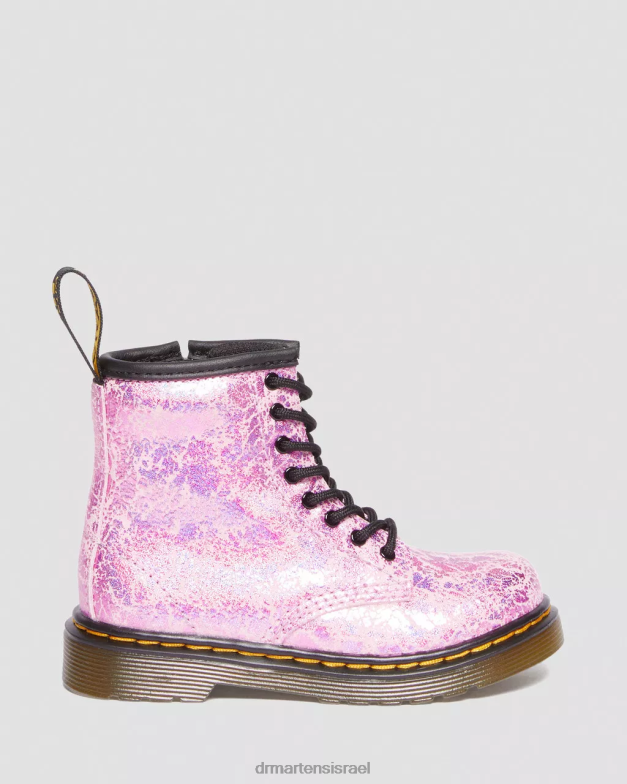 מגפי שרוכים מתכתיים לפעוט 1460 Dr. Martens קרינקל דיסקו ורוד הַנעָלָה N8BB8418