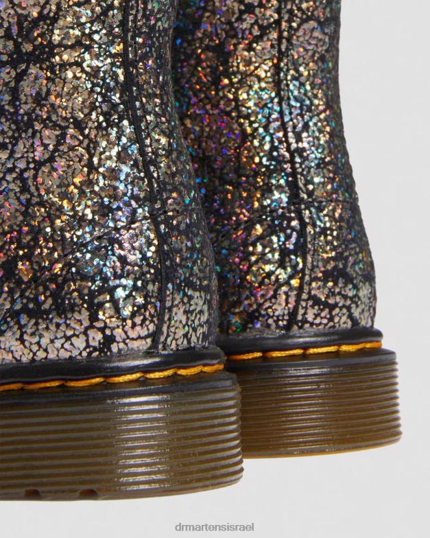 מגפי שרוכים מתכתיים לפעוט 1460 Dr. Martens קמט דיסקו שחור הַנעָלָה N8BB8419