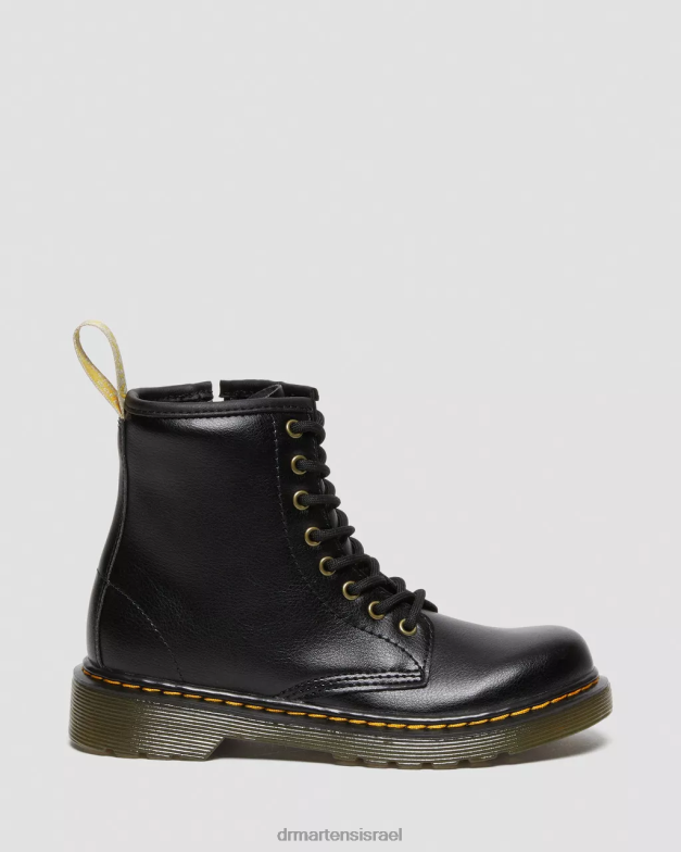 מגפי שרוכים טבעוניים ג'וניור 1460 Dr. Martens שָׁחוֹר הַנעָלָה N8BB8436