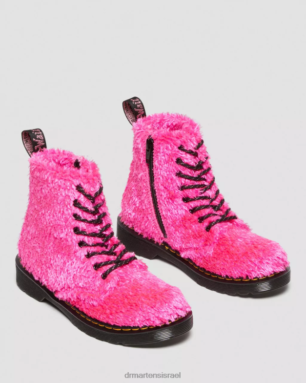 מגפי שרוכים פרווה טינסל ג'וניור 1460 פסקל Dr. Martens פרוות טינסל ורודה הַנעָלָה N8BB8458