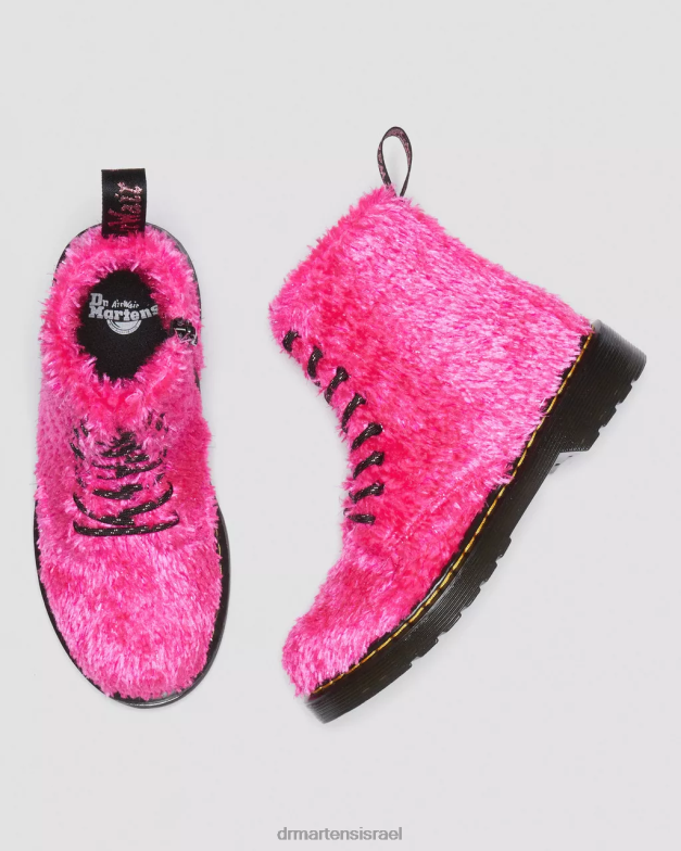 מגפי שרוכים פרווה טינסל ג'וניור 1460 פסקל Dr. Martens פרוות טינסל ורודה הַנעָלָה N8BB8458