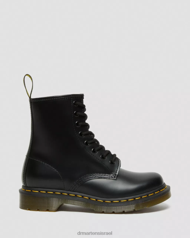מגפי שרוכים מעור חלק 1460 Dr. Martens שחור חלק הַנעָלָה N8BB84