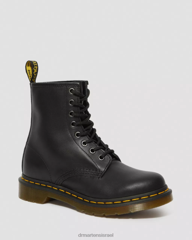 מגפי שרוכים מעור נאפה 1460 Dr. Martens נאפה שחורה הַנעָלָה N8BB85