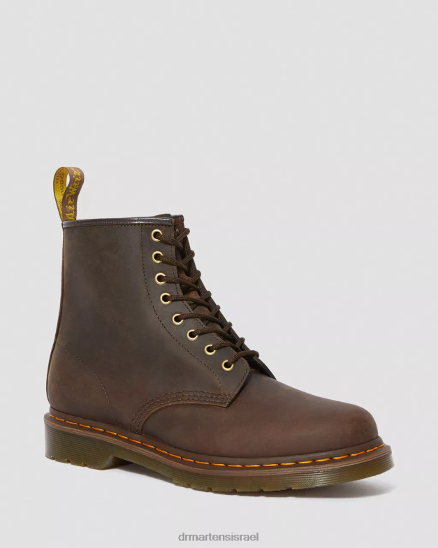 מגפי שרוכים מעור סוס מטורף 1460 Dr. Martens סוס חום מטורף הַנעָלָה N8BB856