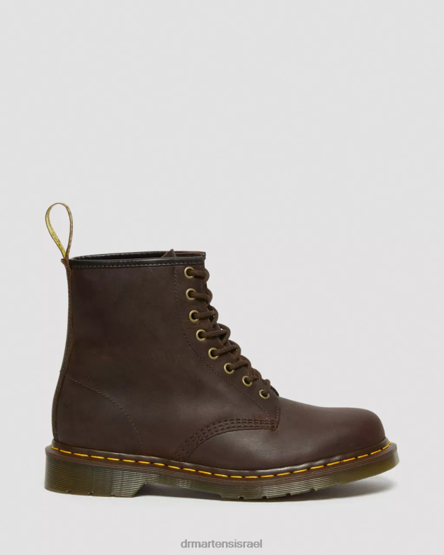 מגפי שרוכים מעור סוס מטורף 1460 Dr. Martens סוס חום מטורף הַנעָלָה N8BB856