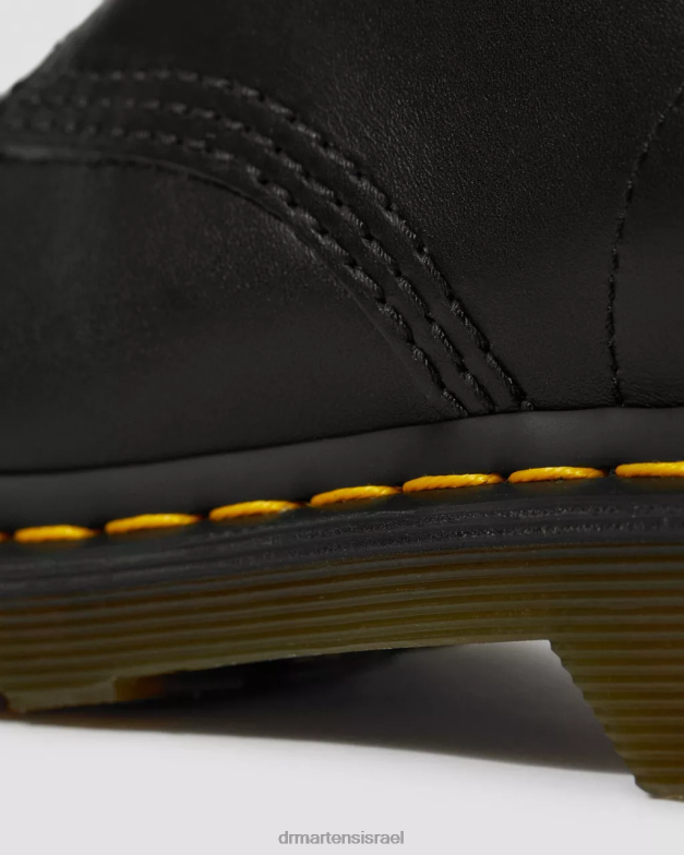 מגפי שרוכים מעור נאפה 1460 Dr. Martens נאפה שחורה הַנעָלָה N8BB85