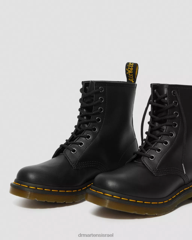 מגפי שרוכים מעור נאפה 1460 Dr. Martens נאפה שחורה הַנעָלָה N8BB85