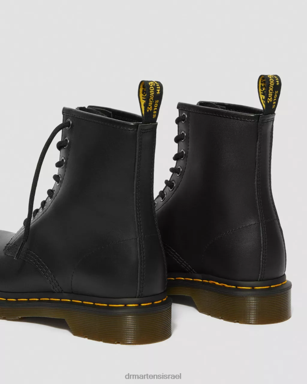 מגפי שרוכים מעור נאפה 1460 Dr. Martens נאפה שחורה הַנעָלָה N8BB85