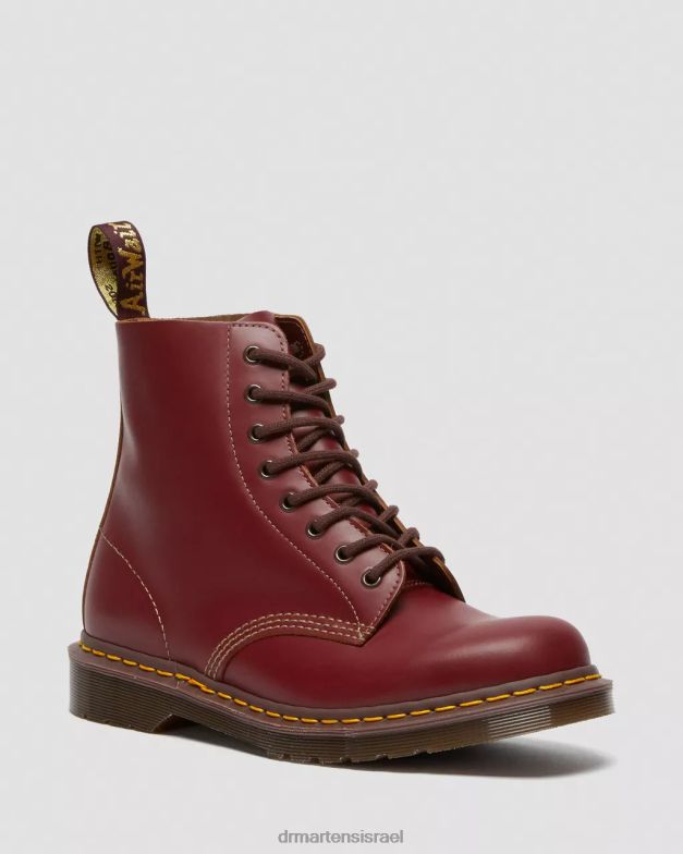 וינטג' 1460 תוצרת אנגליה מגפי שרוכים Dr. Martens קווילון אדום הַנעָלָה N8BB869