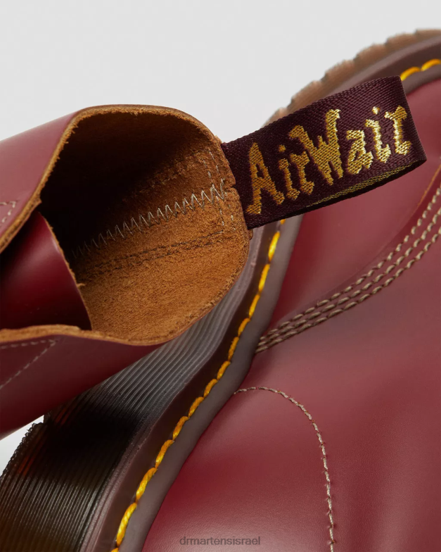 וינטג' 1460 תוצרת אנגליה מגפי שרוכים Dr. Martens קווילון אדום הַנעָלָה N8BB869