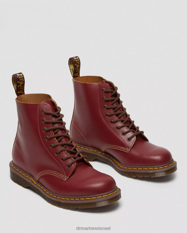 וינטג' 1460 תוצרת אנגליה מגפי שרוכים Dr. Martens קווילון אדום הַנעָלָה N8BB869