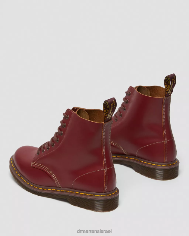 וינטג' 1460 תוצרת אנגליה מגפי שרוכים Dr. Martens קווילון אדום הַנעָלָה N8BB869
