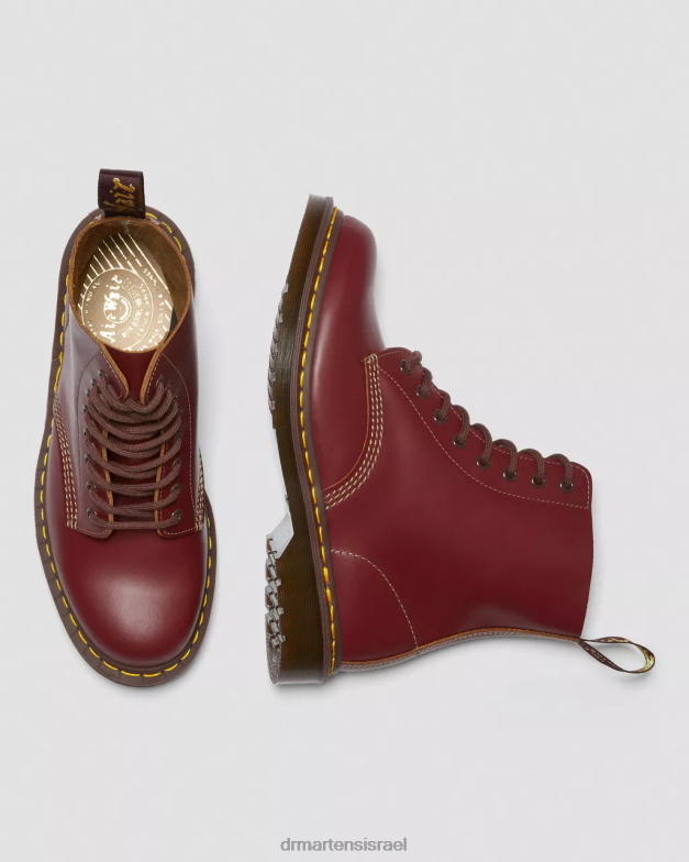 וינטג' 1460 תוצרת אנגליה מגפי שרוכים Dr. Martens קווילון אדום הַנעָלָה N8BB869