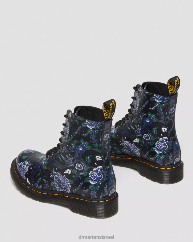 מגפי שרוכים פרחוניים מבית פסקל 1460 Dr. Martens צללית פרחונית פנטום שחורה הַנעָלָה N8BB888
